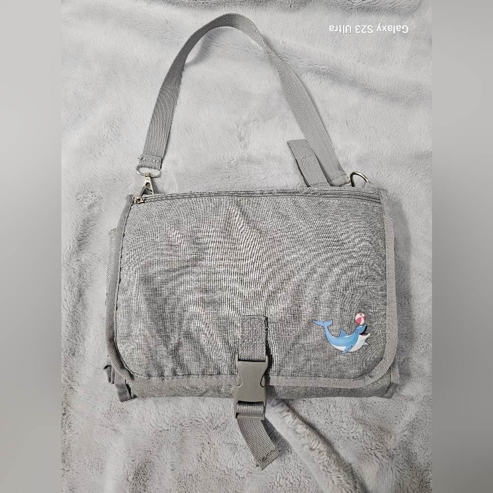 Gray Portable Changing Pad